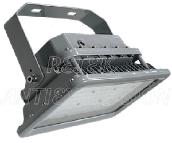 Luminaria LED a prueba de explosión tipo reflector rectangular 28000 lúmenes, IP66, certificada para uso en zonas peligrosas 