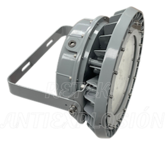 Luminaria LED a prueba de explosión tipo UFO 16800 lúmenes, IP66, certificada para uso en zonas clasificadas y peligrosas